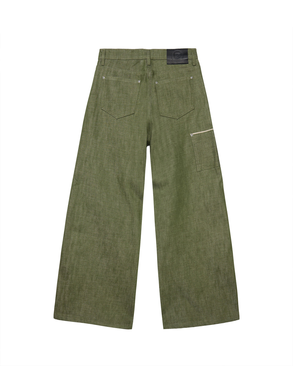 DISCONTD-GREEN-SELVEDGE-PANTS-