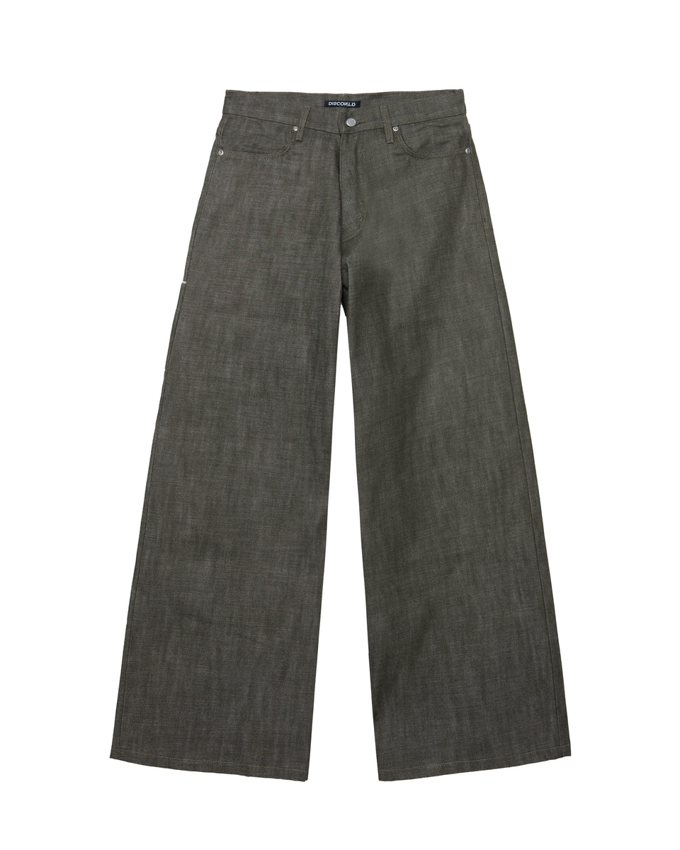 Olive Selvedge Baggy Denim – DISCONT'D