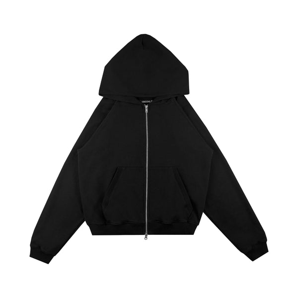 Black Raglan Zipup