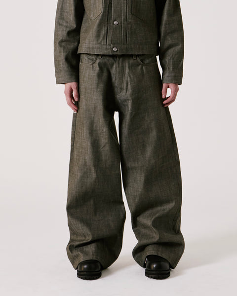 Olive Selvedge Baggy