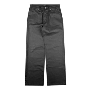Waxed Wide Leg Denim