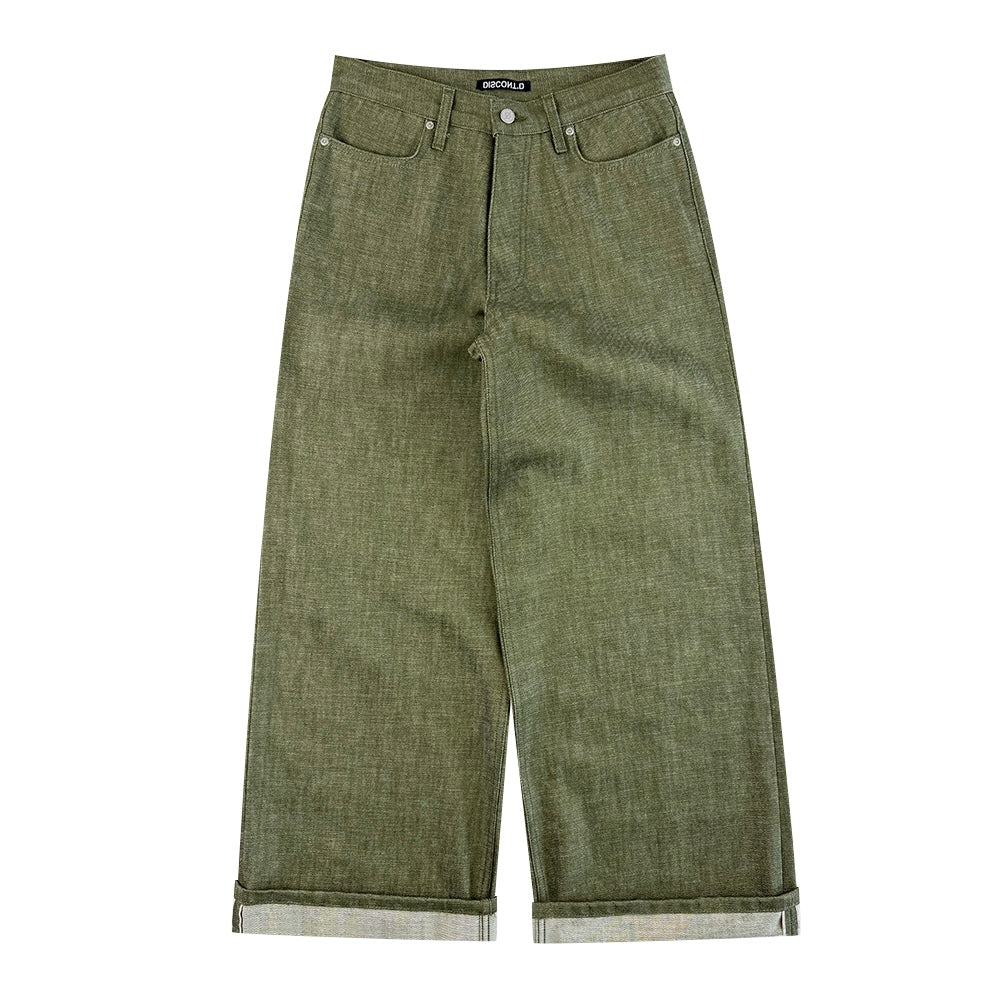 Green Selvedge Baggy Denim