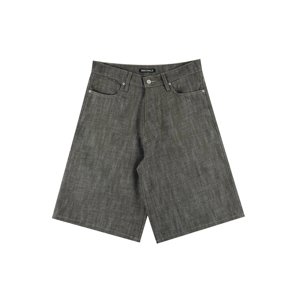Olive Selvedge Baggy Jort