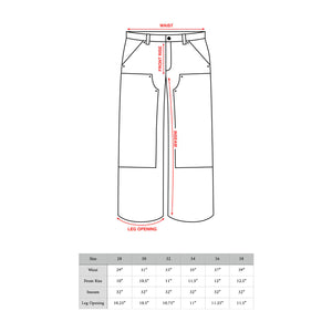 Bleach Denim Double Knee