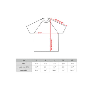 White Slub Raglan Tee