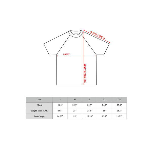 White Slub Raglan Tee