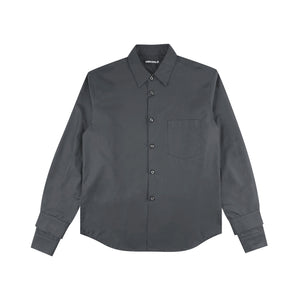 Grey Double Sleeve Dress Shirt