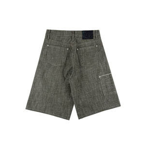 Olive Selvedge Baggy Jort