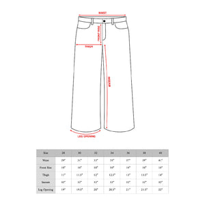 Waxed Wide Leg Denim